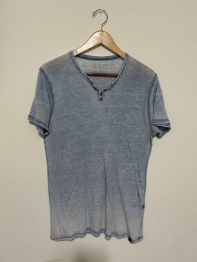 Lucky Brand Light Blue Short-Sleeve Henley
